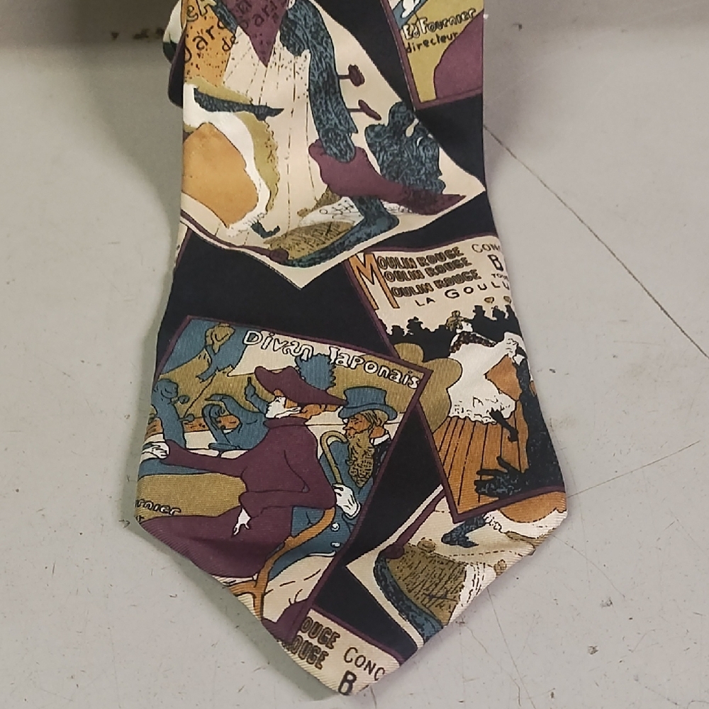 Purple and Blue Silk Ties with Geometric Patterns